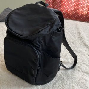 PACSAFE Citysafe CS 14 x 11” black nylon backpack w multiple locking zippers